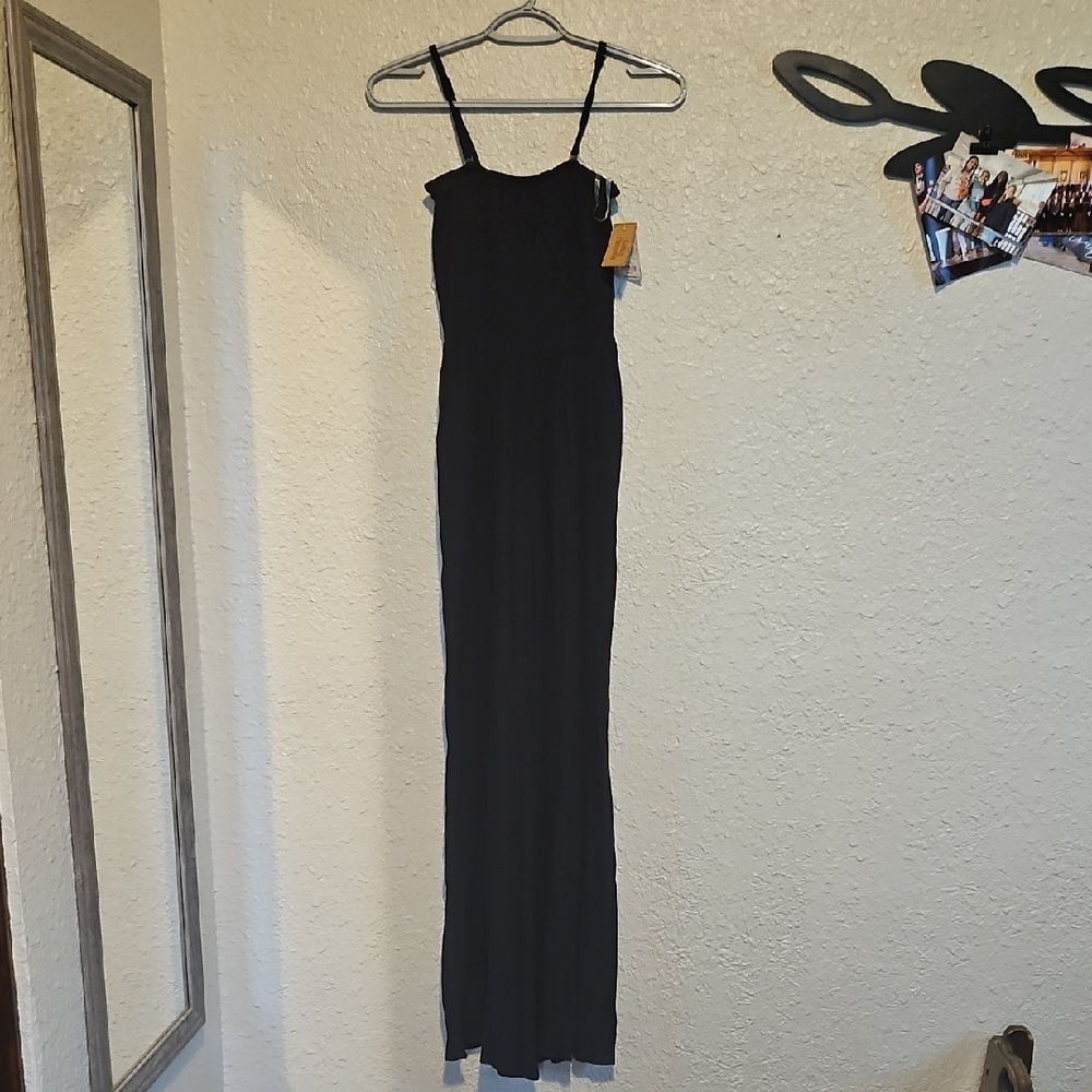 Mudd Black Sheath Maxi Dress Spaghetti Strap